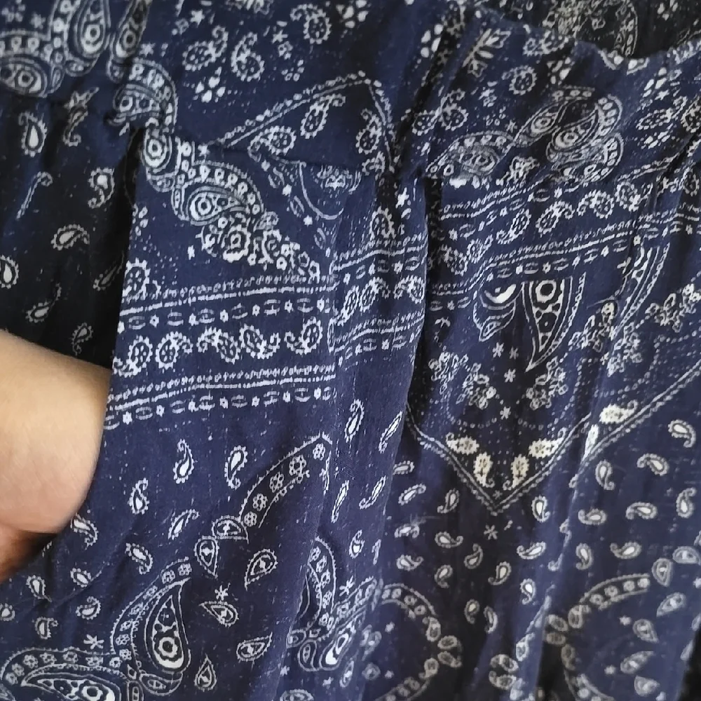 Mudd Blue and White Abstract Joggers - Picture 3 of 7
